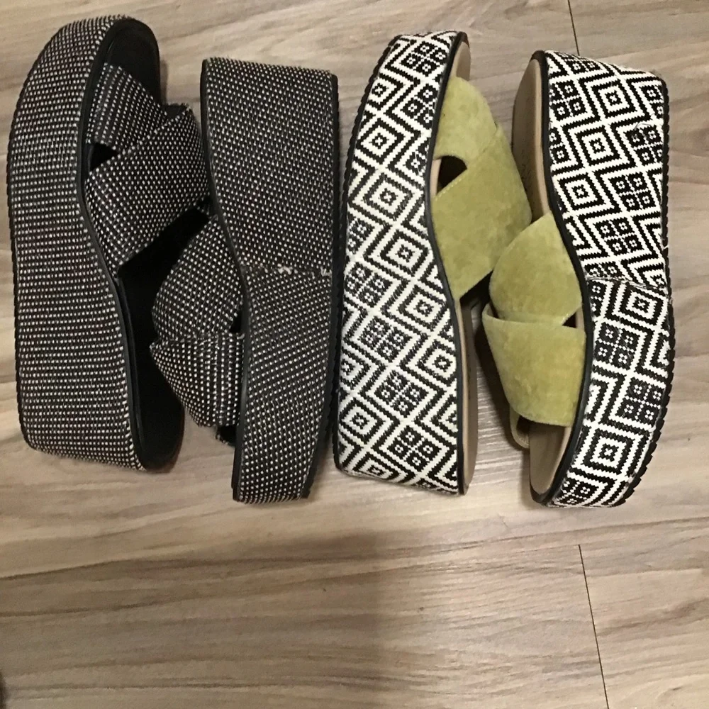 Coconuts by Matisse Platform Slide Sandals Size 9M Bundle of 2 Gently Worn